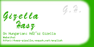 gizella hasz business card